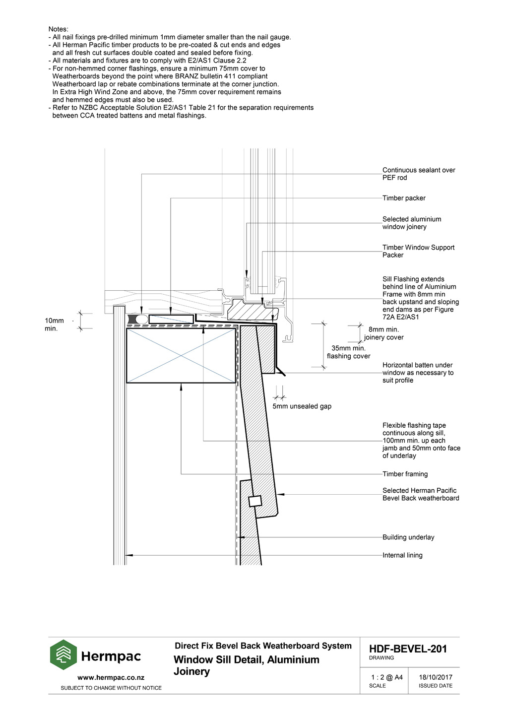 Hermpac Limited Construction Drawings